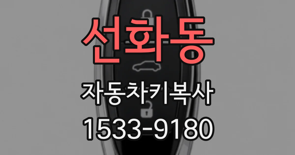 선화동 자동차키복사
