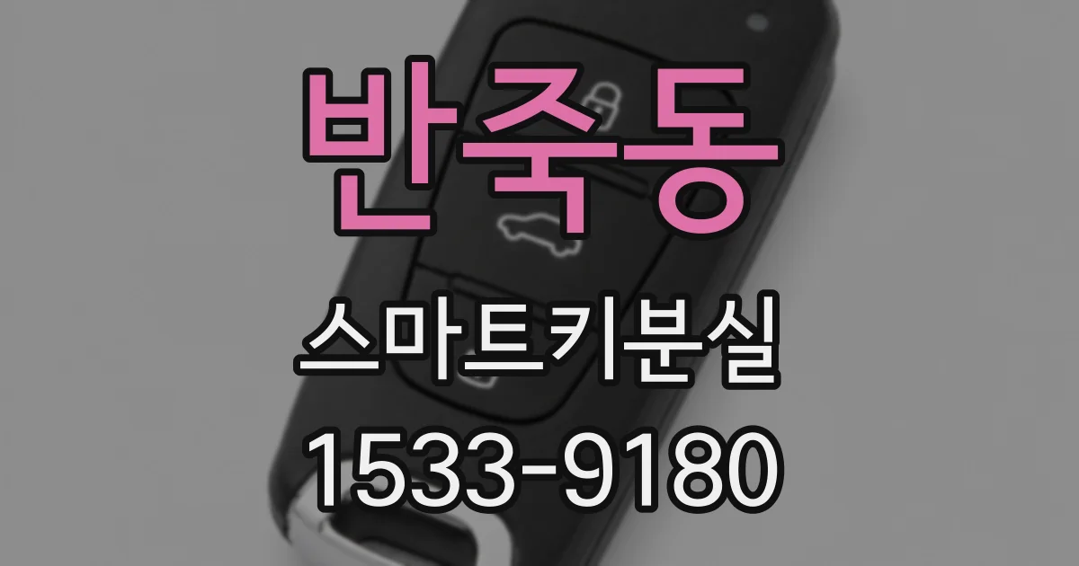 반죽동 스마트키분실