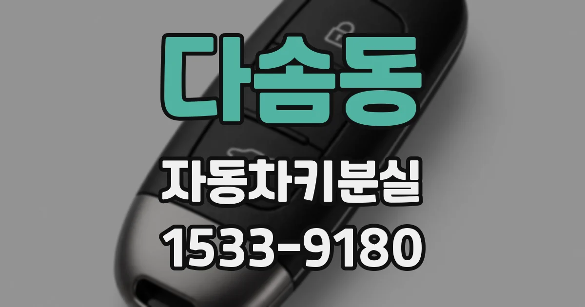 다솜동 자동차키분실