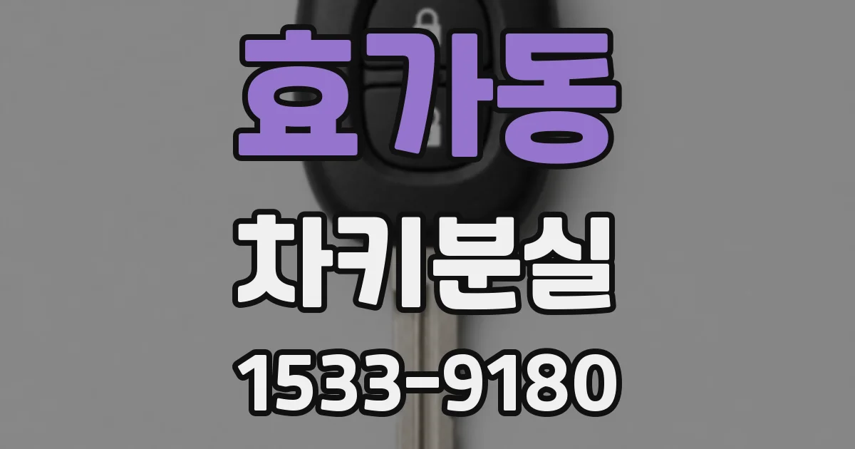 효가동 차키분실