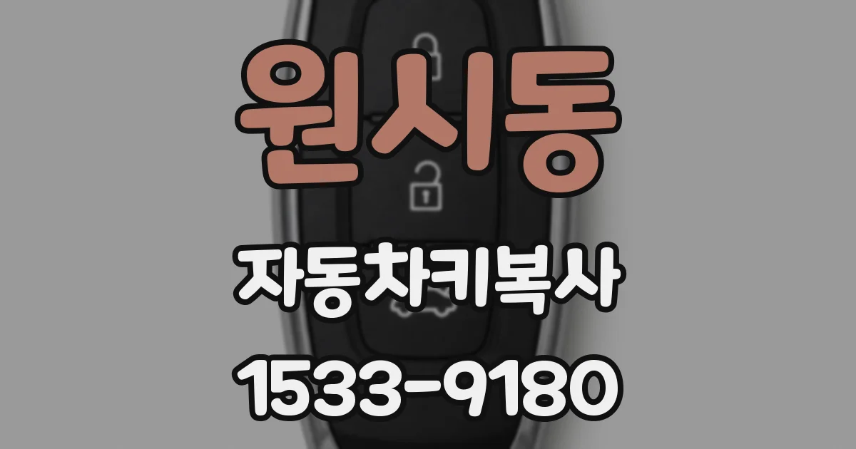 원시동 자동차키복사