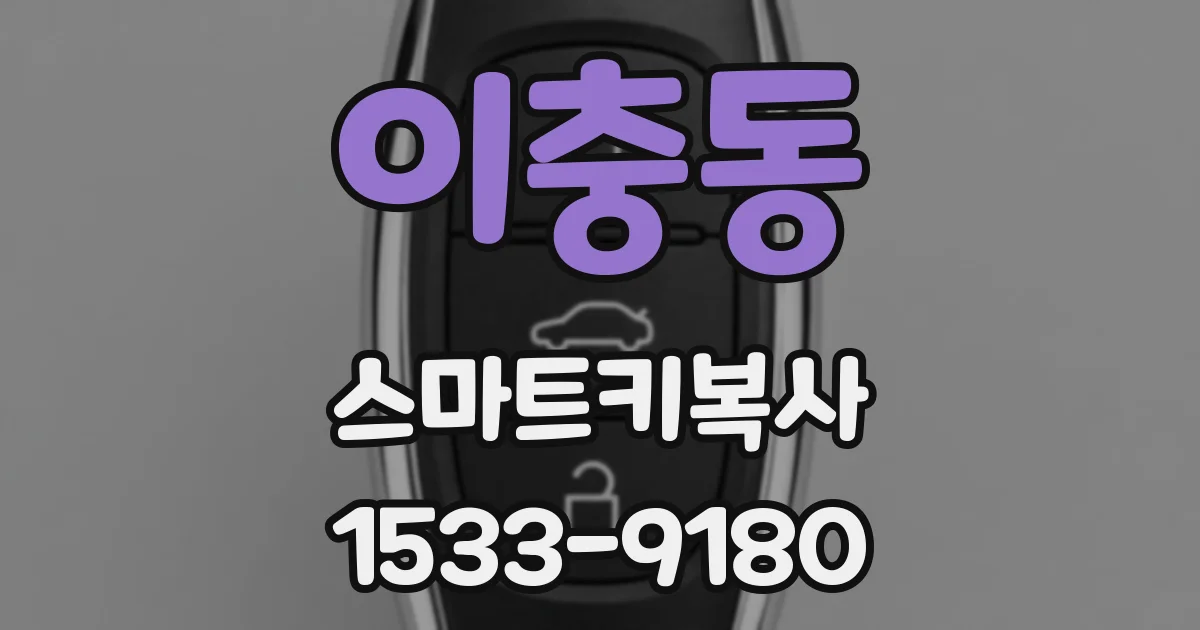 이충동 스마트키복사
