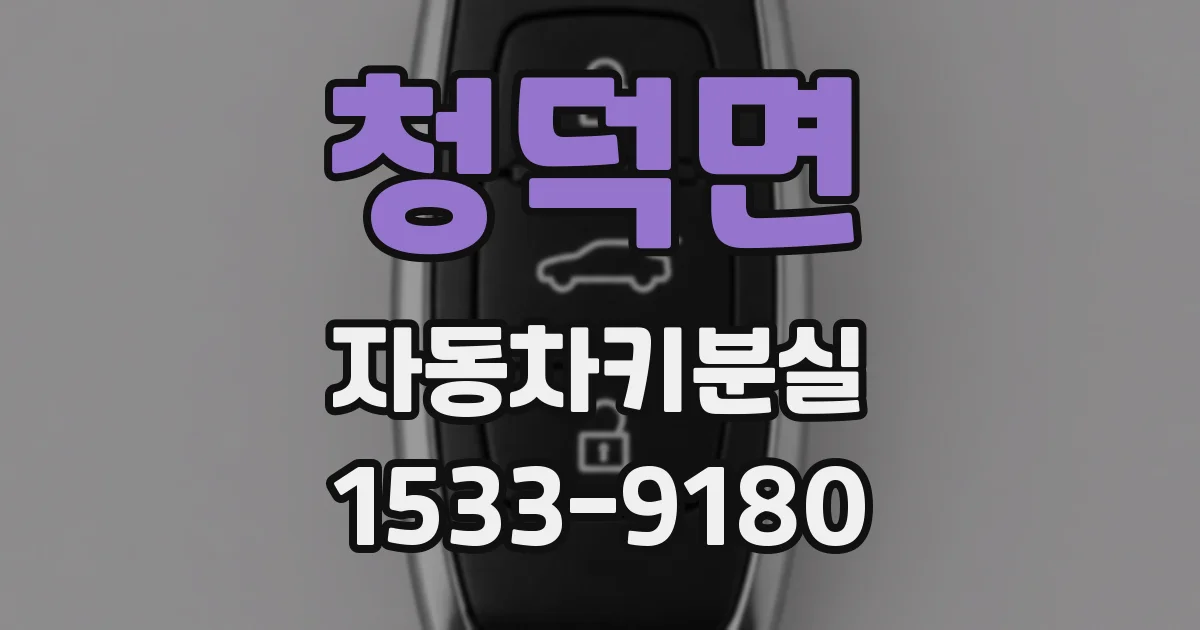 청덕면 자동차키분실
