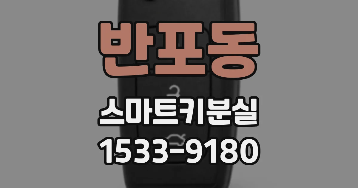 반포동 스마트키분실