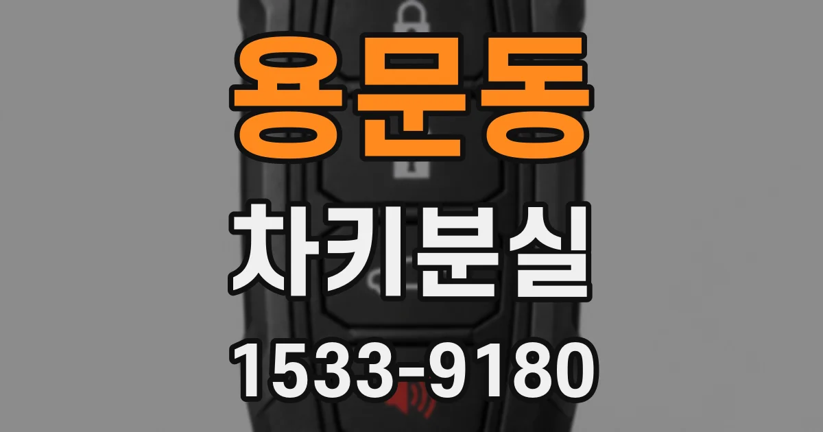 용문동 차키분실