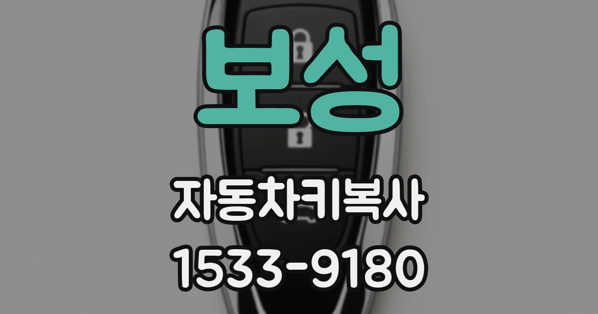보성 자동차키복사