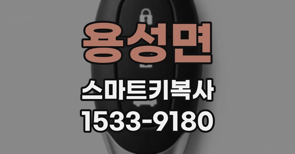 용성면 스마트키복사