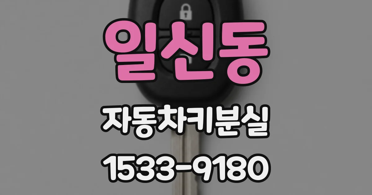 일신동 자동차키분실