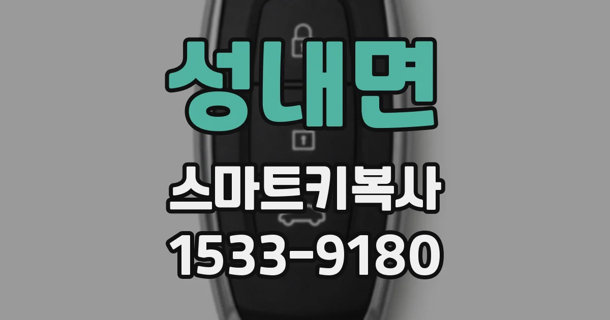 성내면 스마트키복사