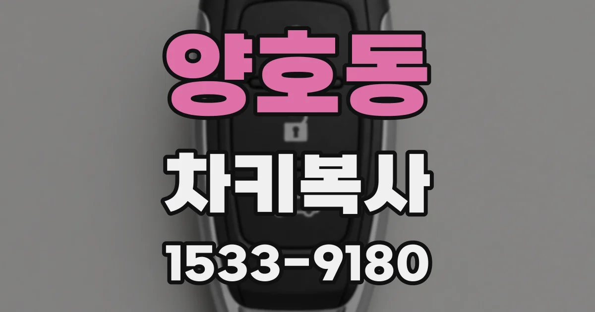 양호동 차키복사