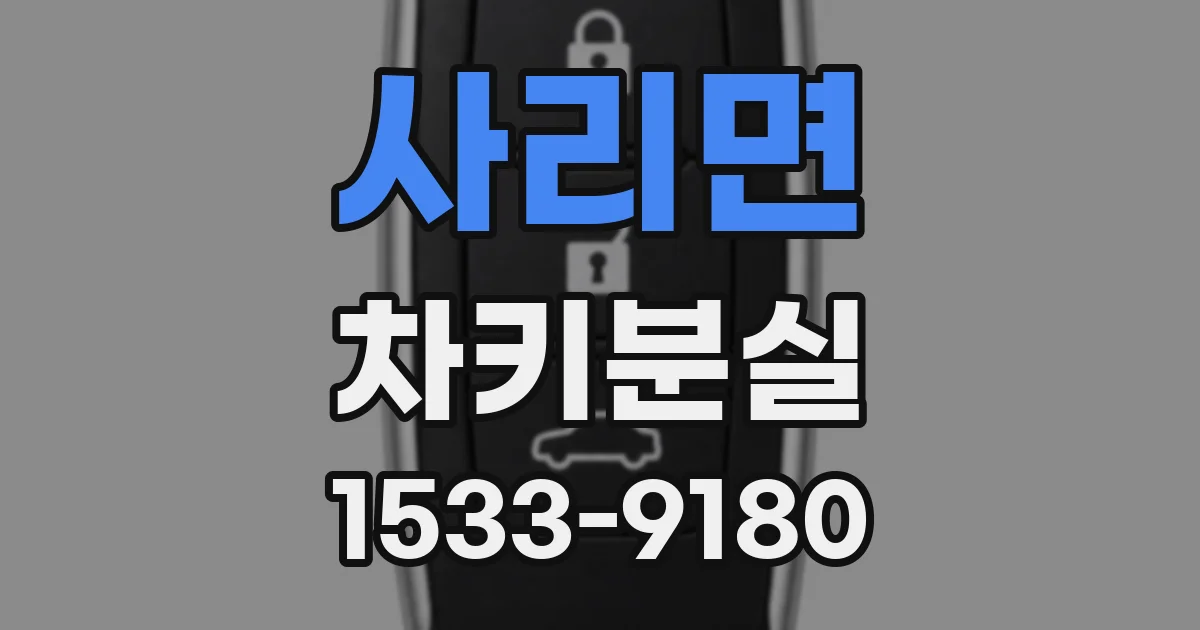 사리면 차키분실