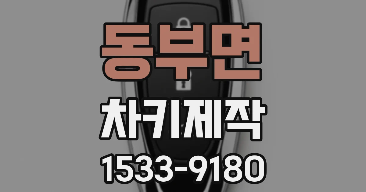 동부면 차키제작