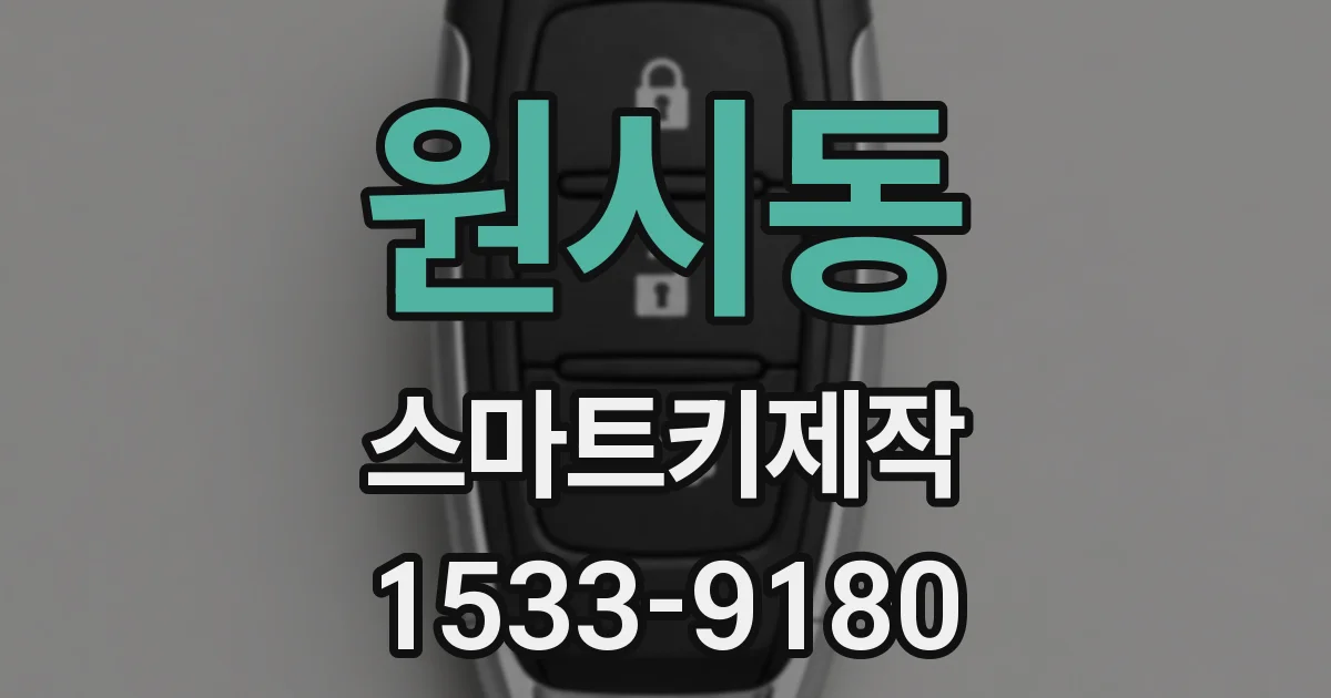 원시동 스마트키제작
