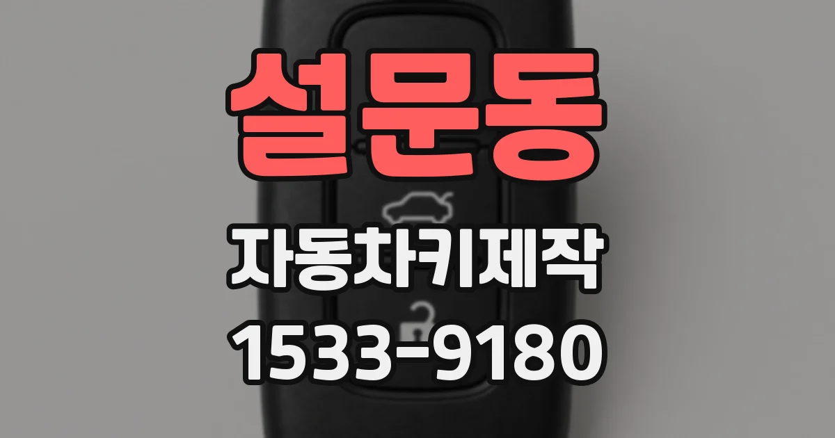 설문동 자동차키제작