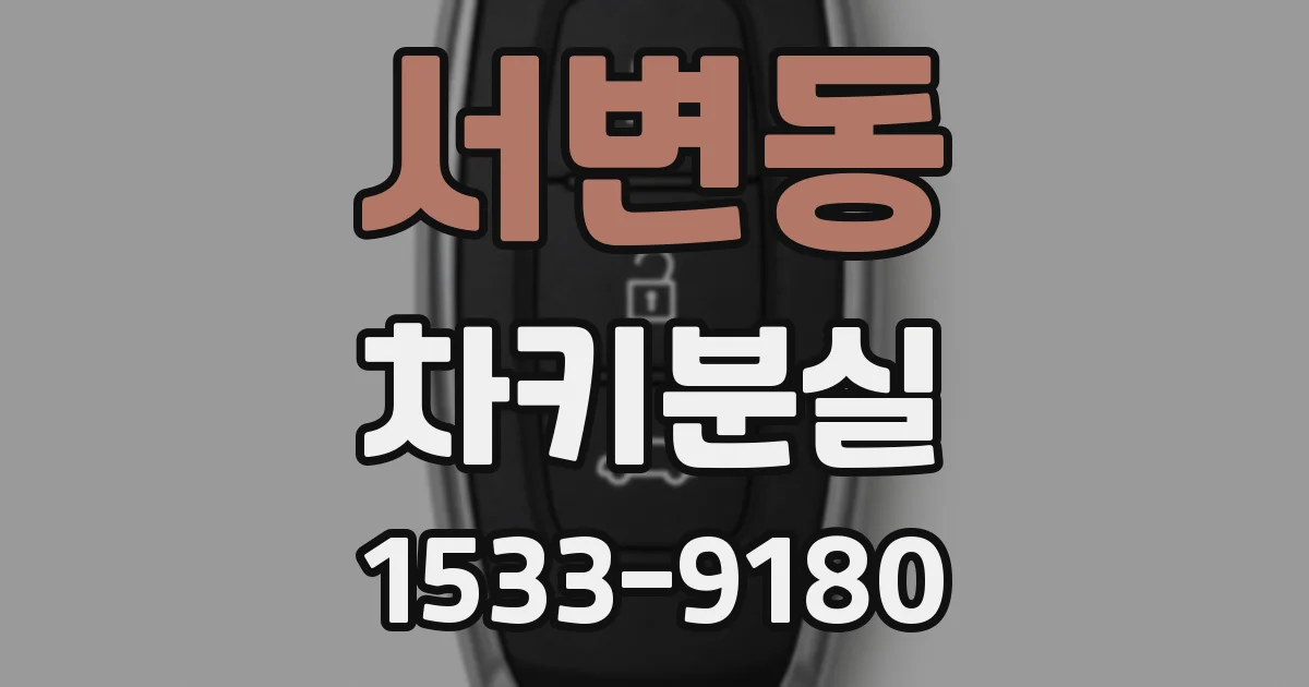 서변동 차키분실