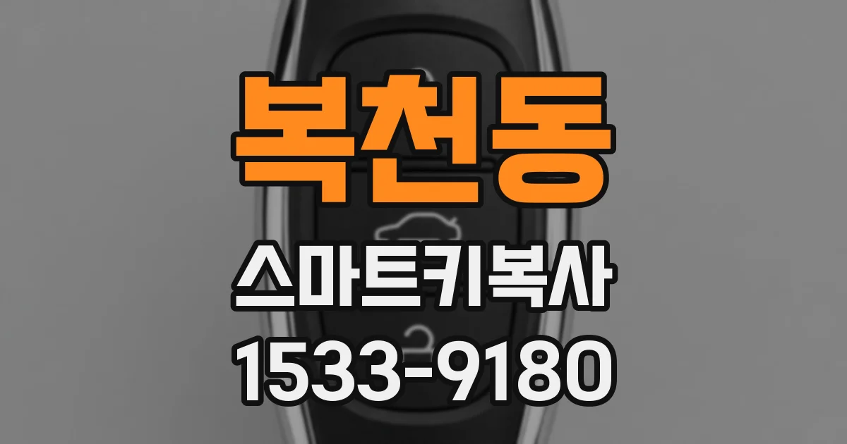 복천동 스마트키복사