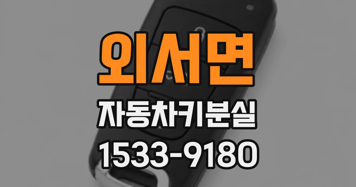 외서면 자동차키분실