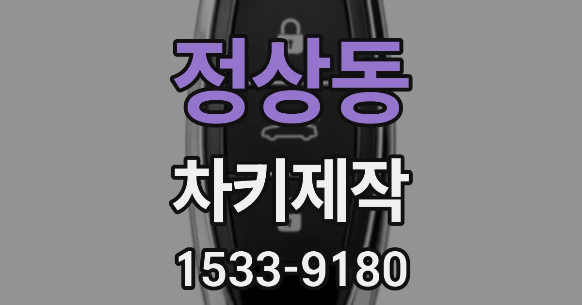 정상동 차키제작