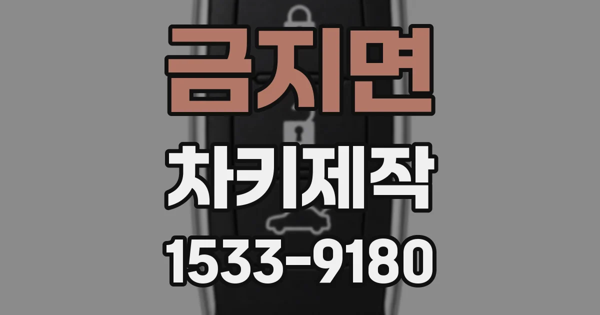 금지면 차키제작