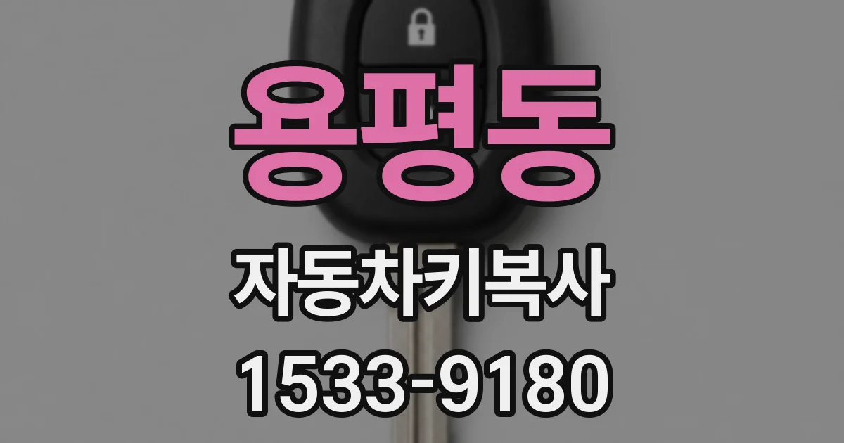 용평동 자동차키복사