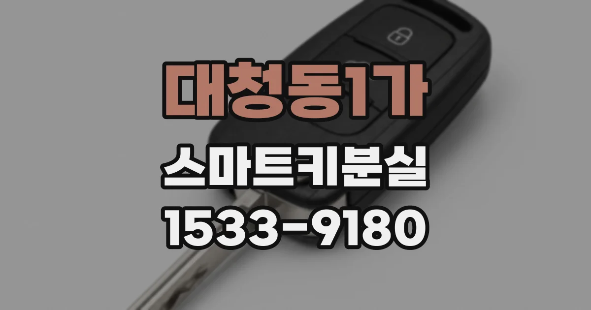 대청동1가 스마트키분실