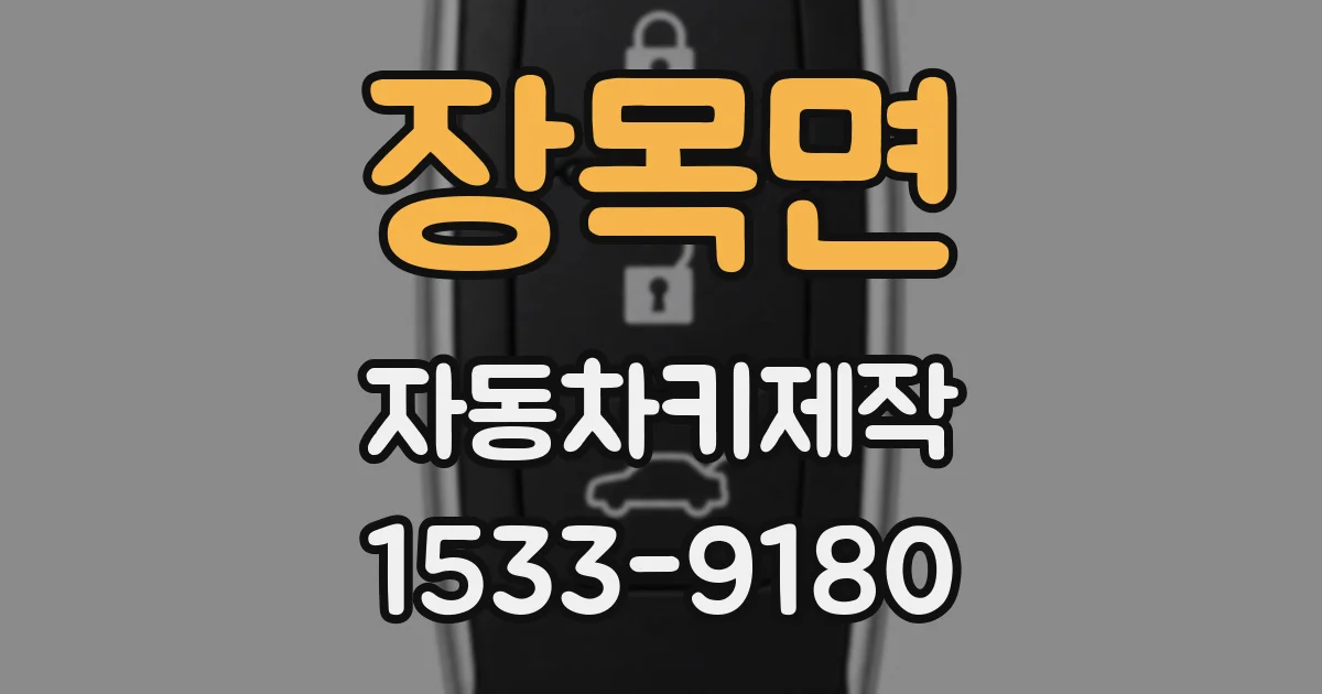 장목면 자동차키제작