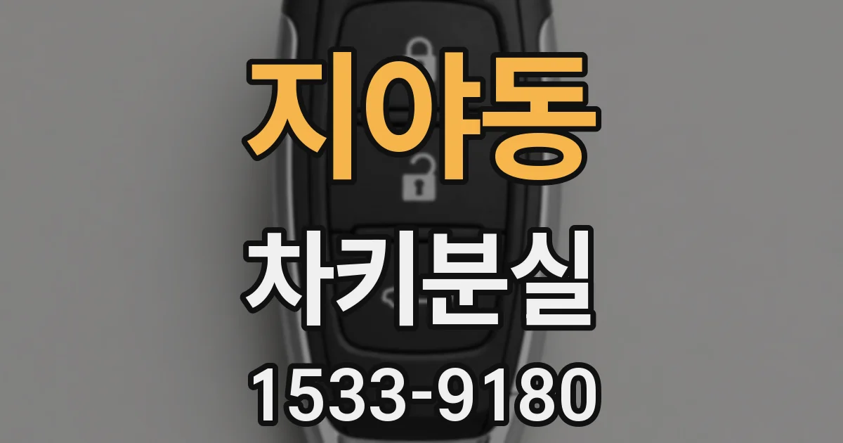 지야동 차키분실