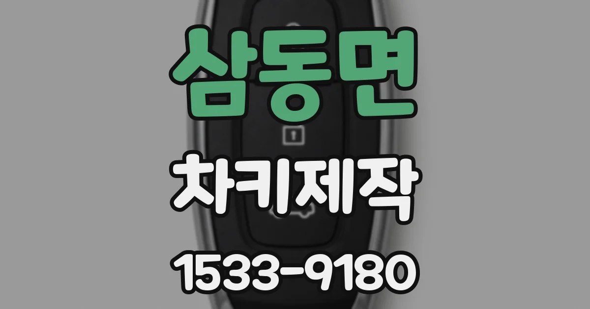 삼동면 차키제작
