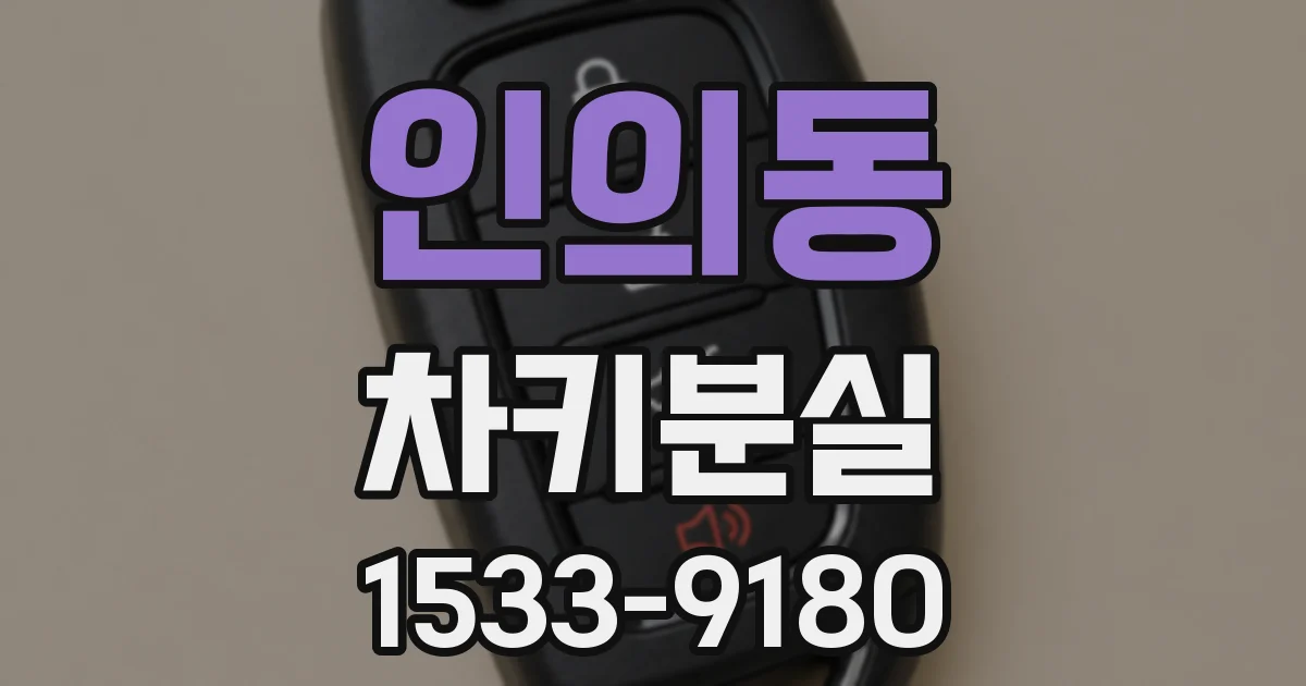 인의동 차키분실