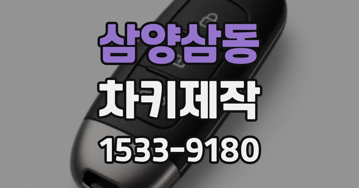 삼양삼동 차키제작