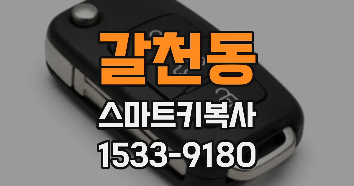 갈천동 스마트키복사