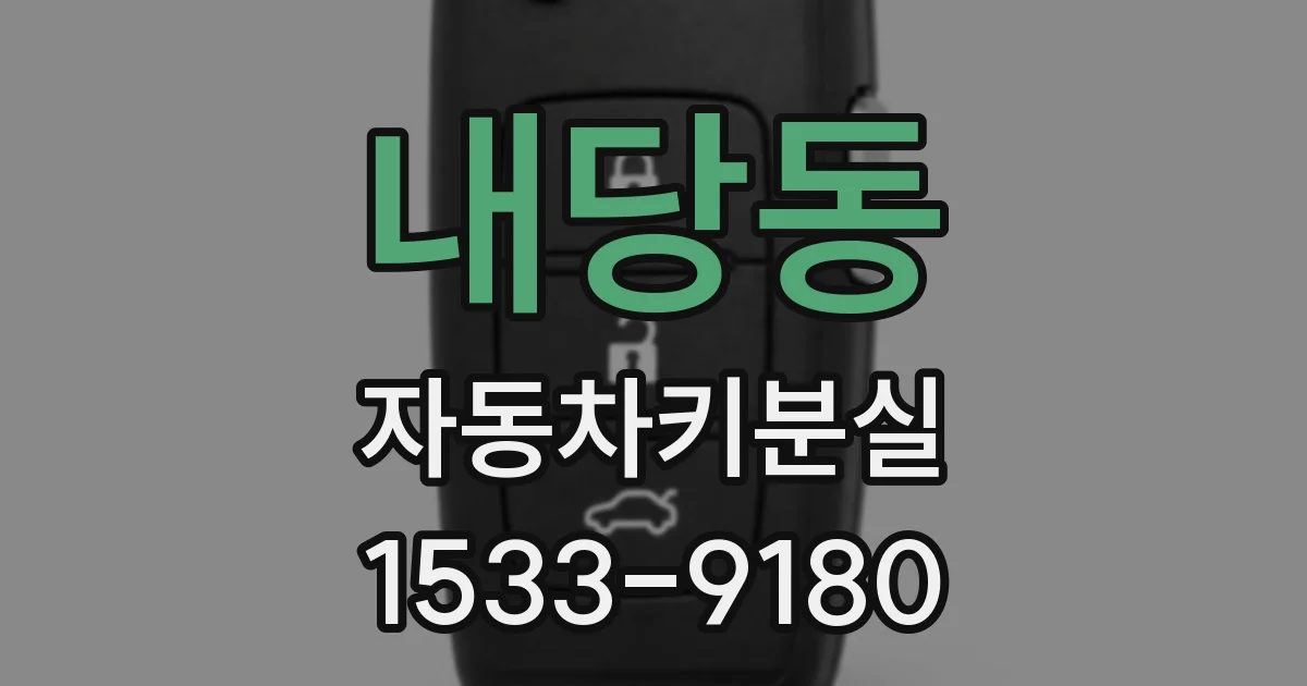 내당동 자동차키분실