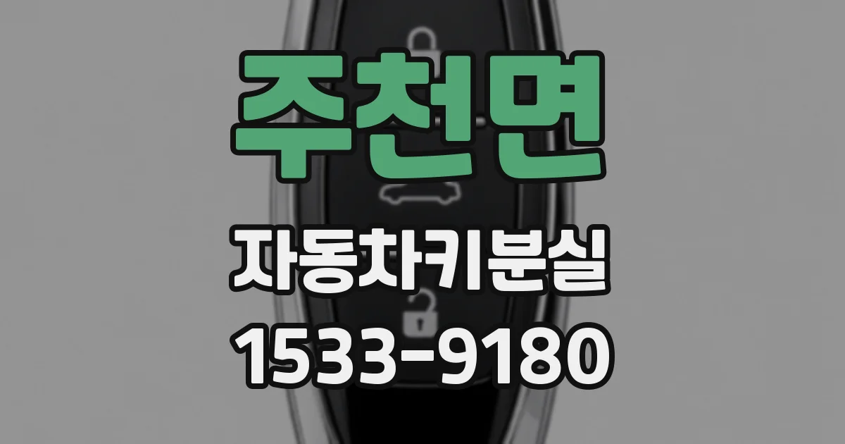 주천면 자동차키분실