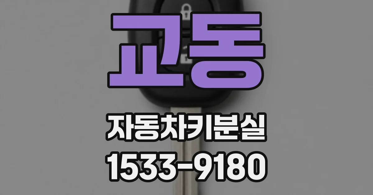 교동 자동차키분실