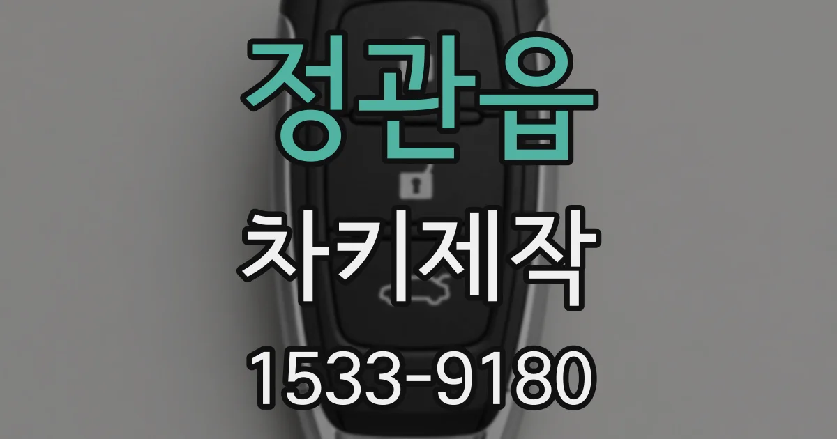 정관읍 차키제작