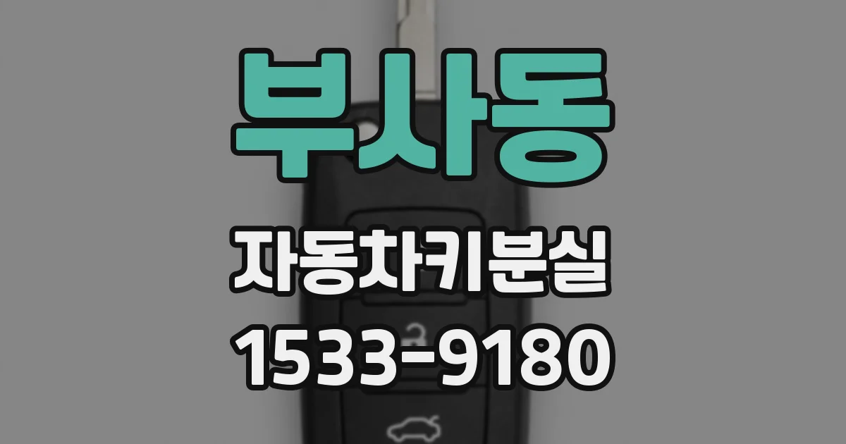 부사동 자동차키분실