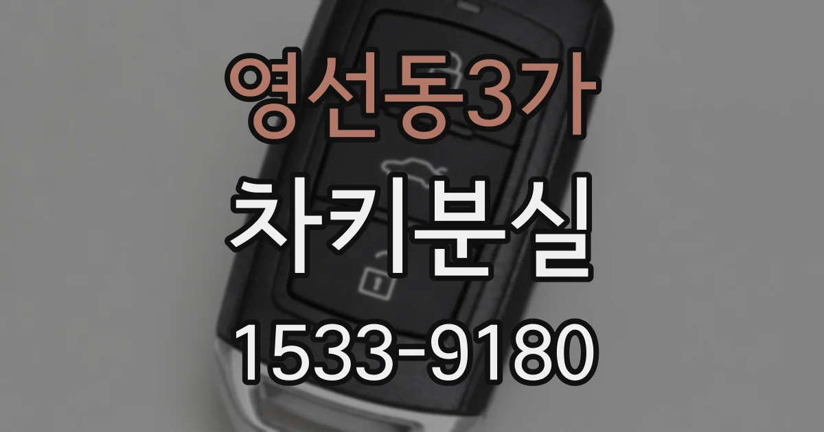 영선동3가 차키분실