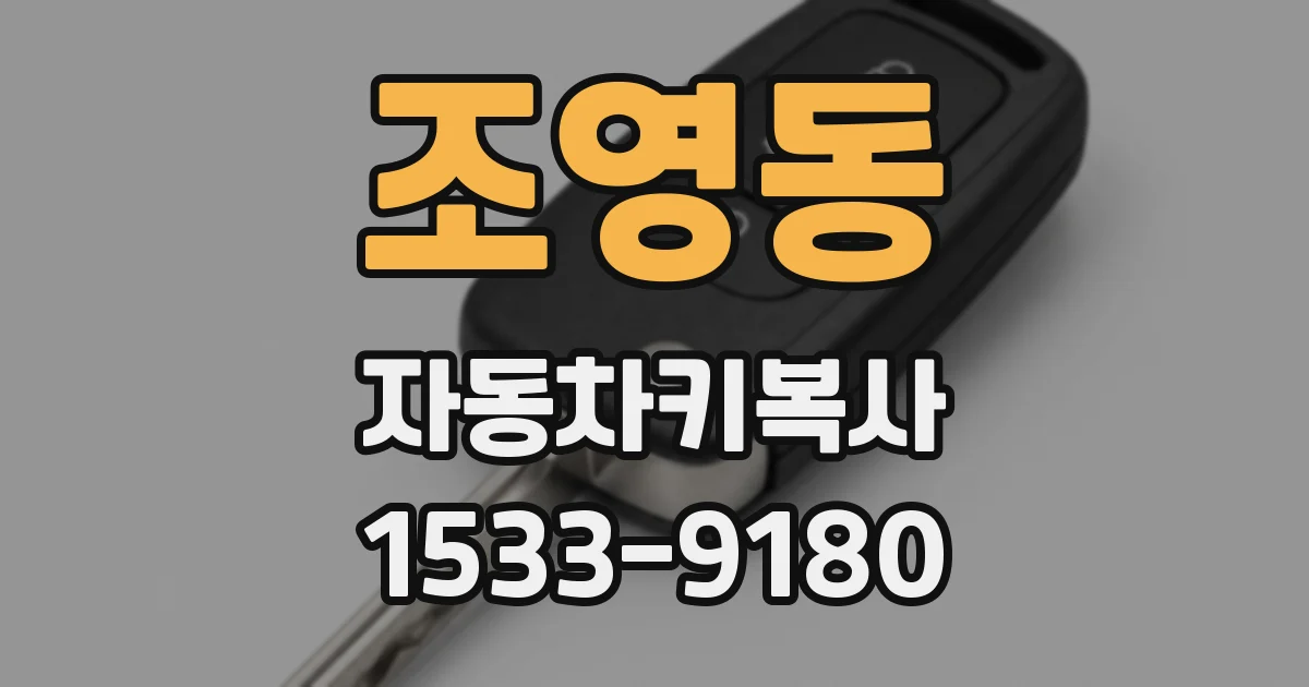 조영동 자동차키복사