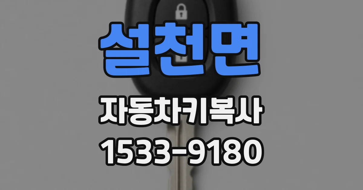 설천면 자동차키복사