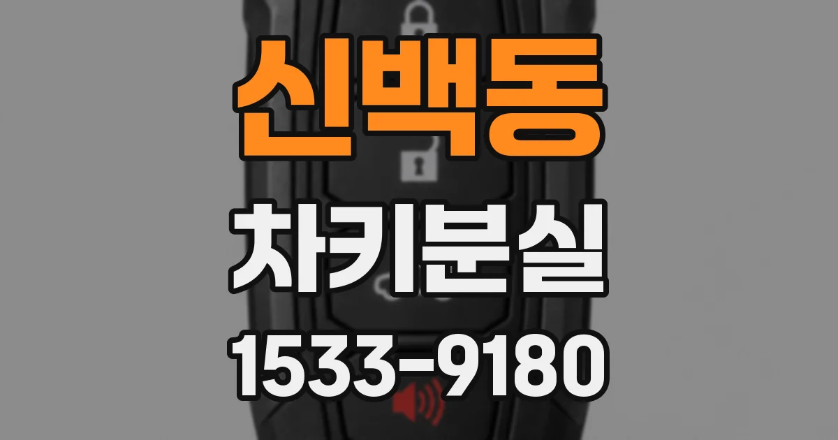 신백동 차키분실