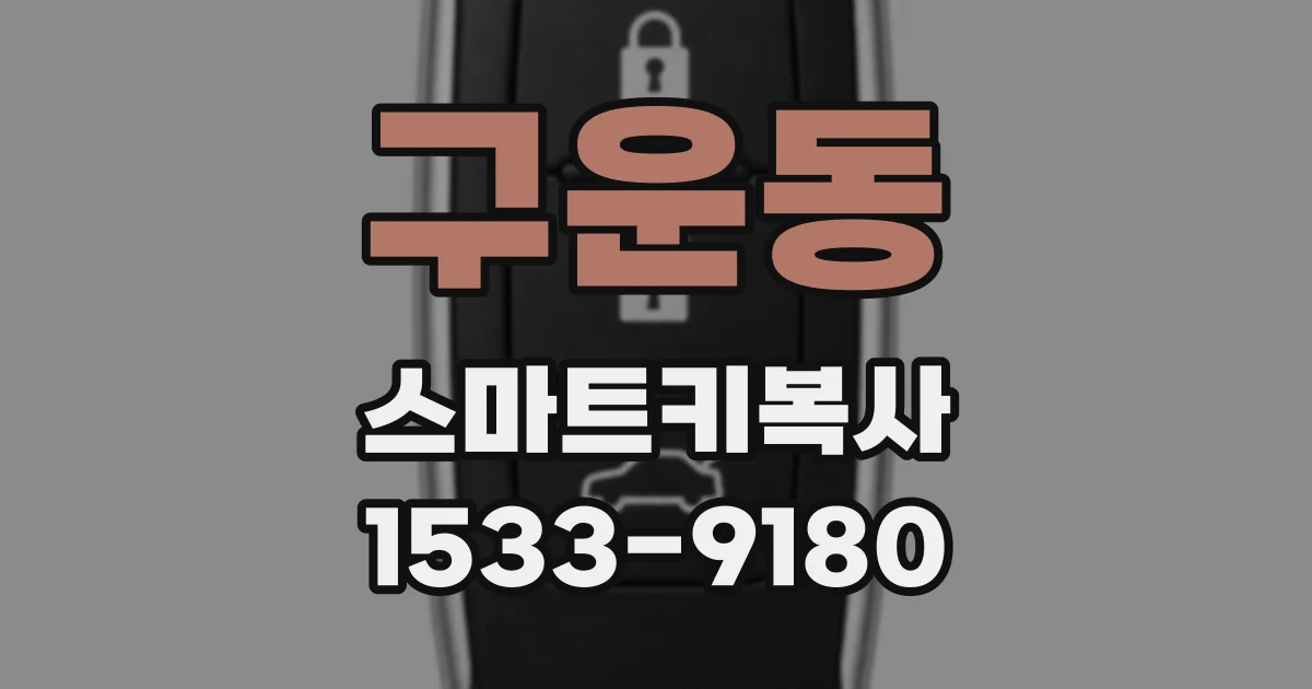 구운동 스마트키복사
