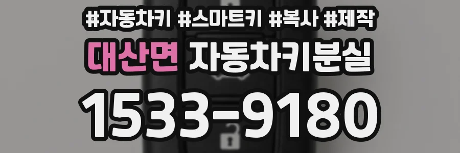 대산면 자동차키분실