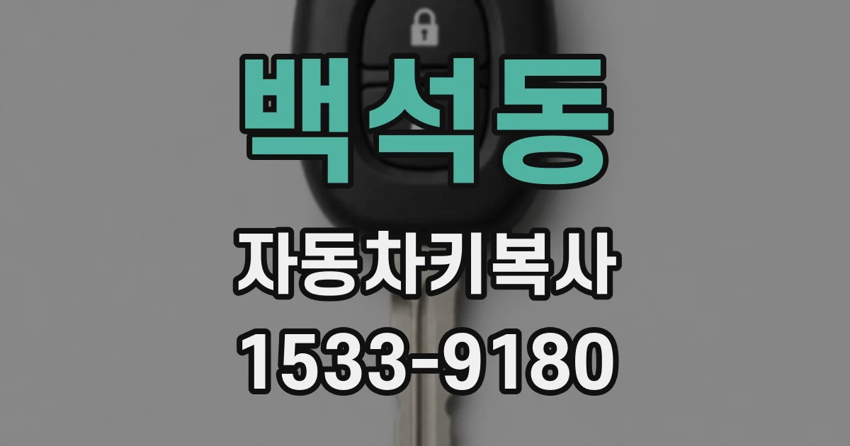 백석동 자동차키복사