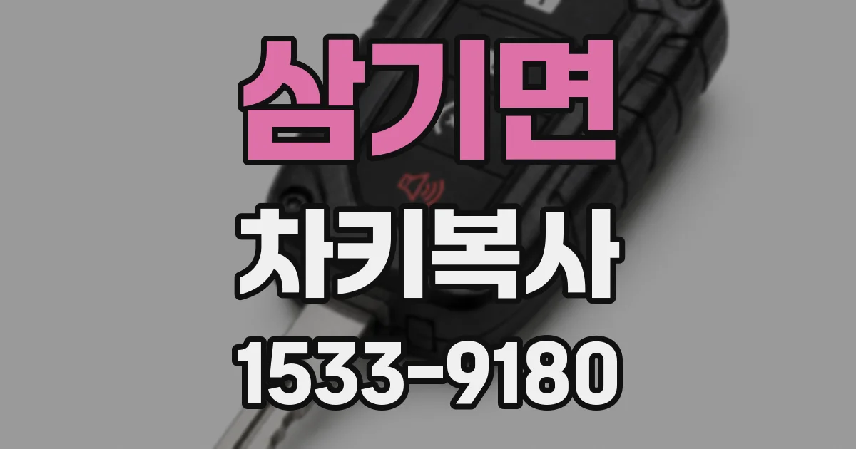 삼기면 차키복사