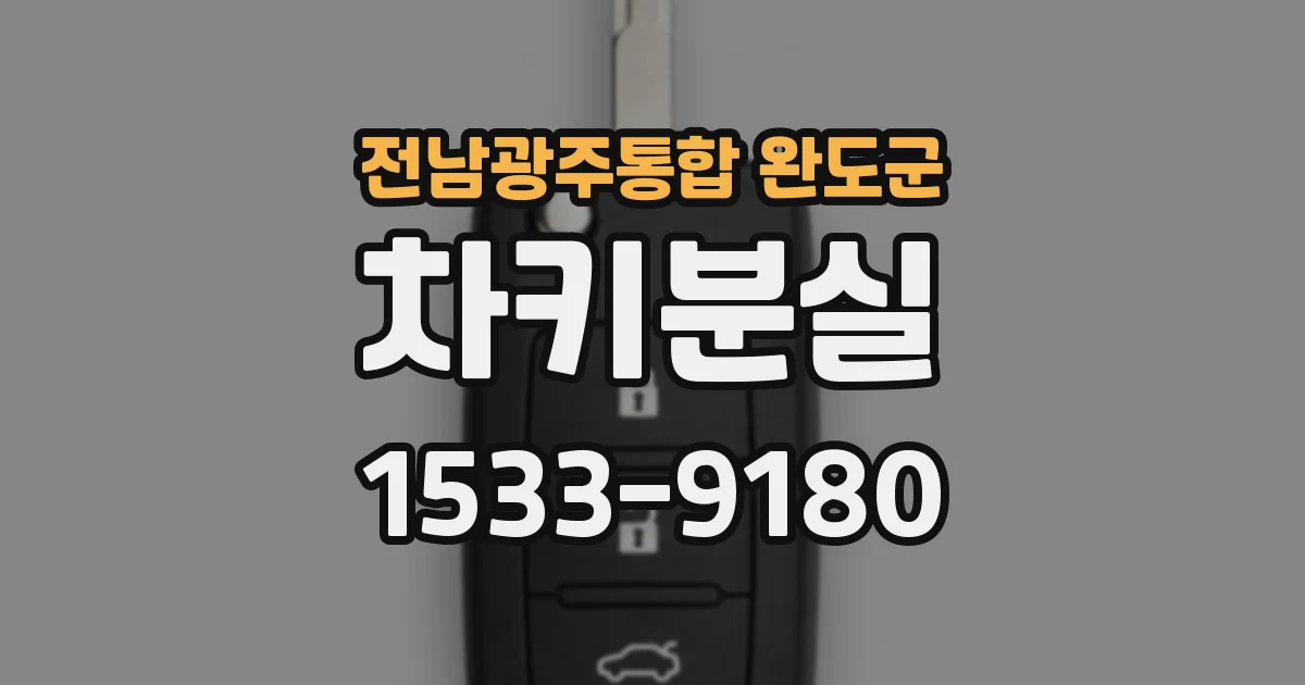 전남광주통합 완도군 차키분실