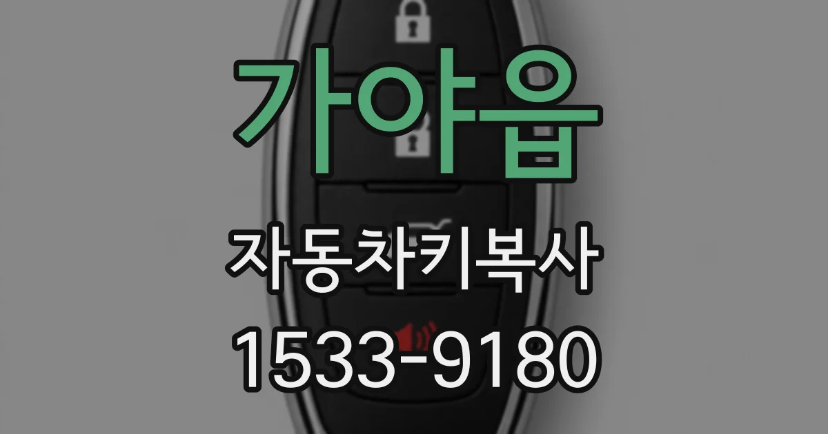 가야읍 자동차키복사