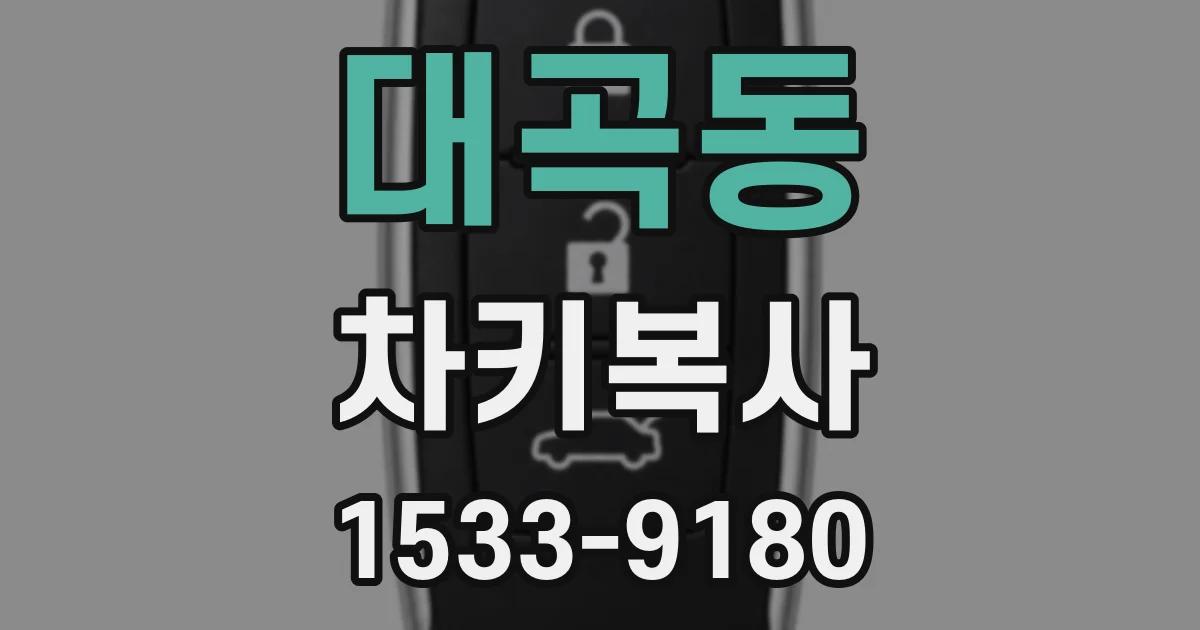 대곡동 차키복사