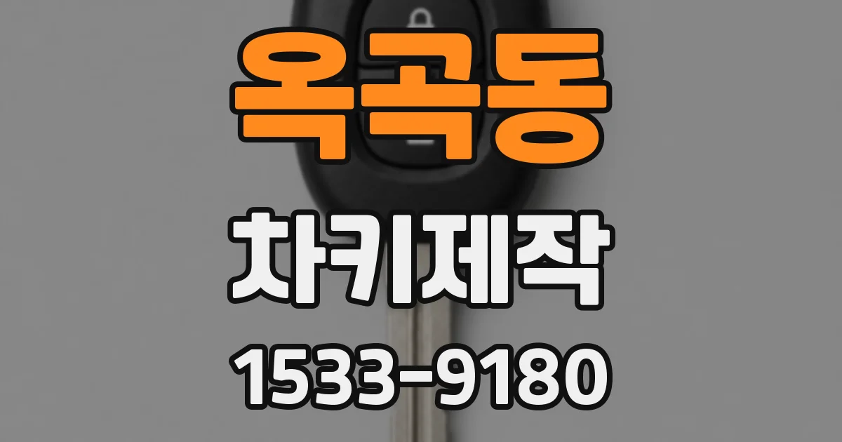옥곡동 차키제작