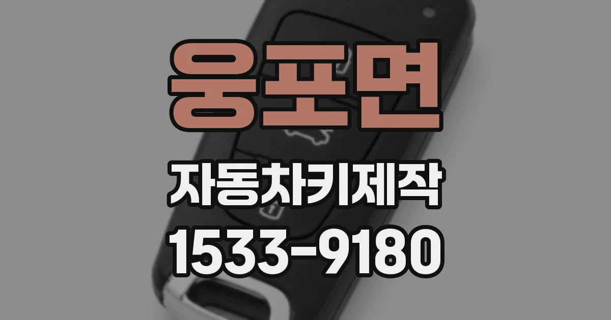 웅포면 자동차키제작
