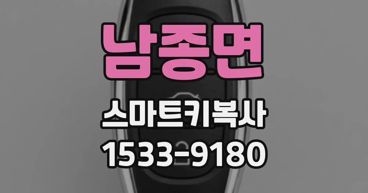 남종면 스마트키복사